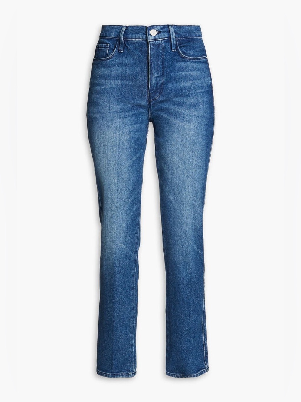 Frame Le Sylvie Slender Straight Stallion Medium Wash Blue Jeans Jeggings 26